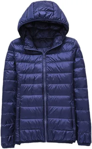 Women Lightweight Down Jacket Autumn Winter Warm Coat Portable Outwear