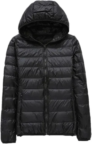 Women Lightweight Down Jacket Autumn Winter Warm Coat Portable Outwear