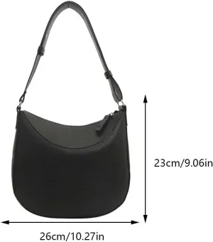 Women Vintage Shoulder Bag Solid Color Versatile Satchel Bag Large Capacity Fashion Tote Handbag Female Daily Dating