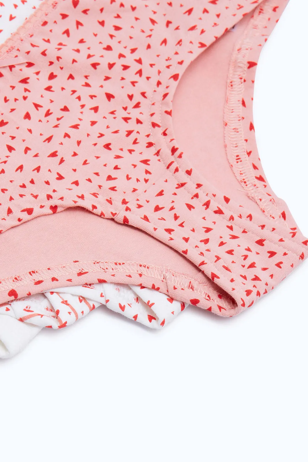 Women White And Pink Boyleg Briefs Set (Pack of 5)