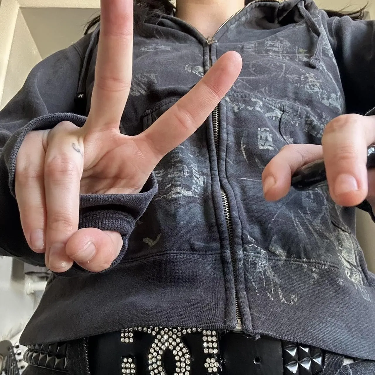 Women Zip Up Hoodie Y2k Vintage Graphic Oversized Sweatshirt Long Sleeve Goth Jacket Full Grunge Streetwear
