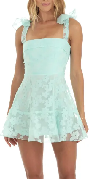 Womens 2025 Summer Floral Mini Dress Sleeveless Backless Tie Up Shoulder Strap Double Layer Ruffle Dress