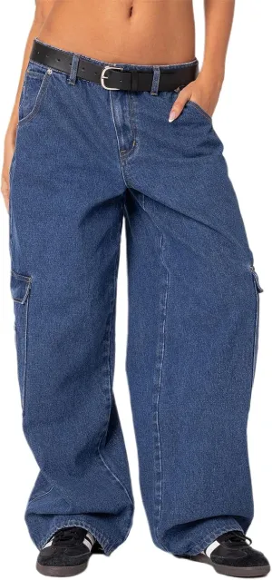 Women's Baggy Denim Pants Casual Low Rise Wide Leg Boyfriend Jeans Vintage Loose Straight Leg Jeans Y2K Streetwear