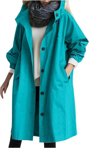 Women's Casual Mid Length Trench Coat Belted Waist Long Sleeve Outerwear Womens Windbreaker Nylon Pants