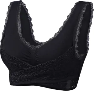 Womens Comfy Corset Bra Front Cross Side Buckle Lace Bras Lightweight No Underwire Full Coverage Sports Bras 2025