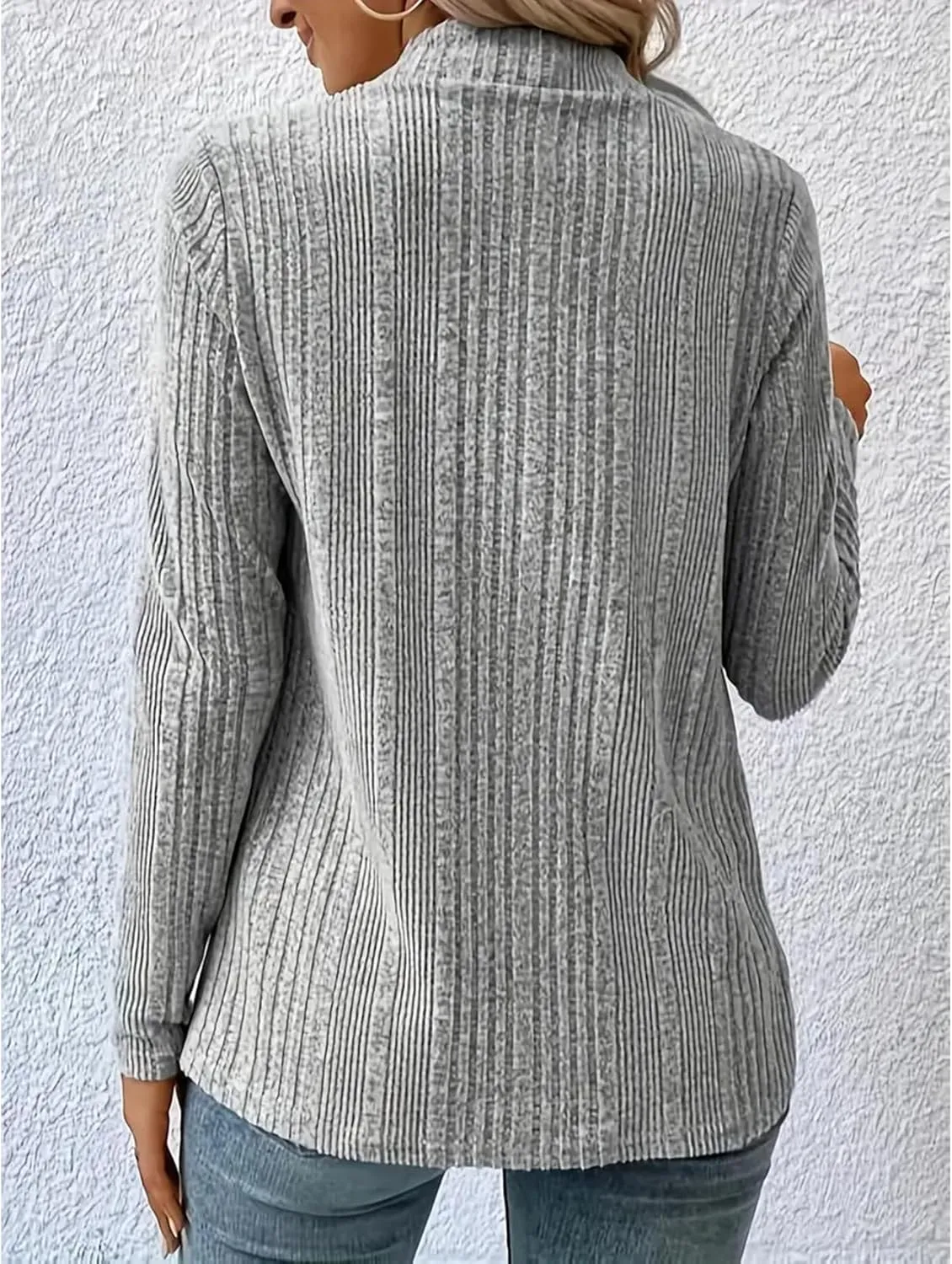 Women's Draped Open Front Lightweight Cardigan Tops Casual Long Sleeve Knit Outerwear Coffee Look