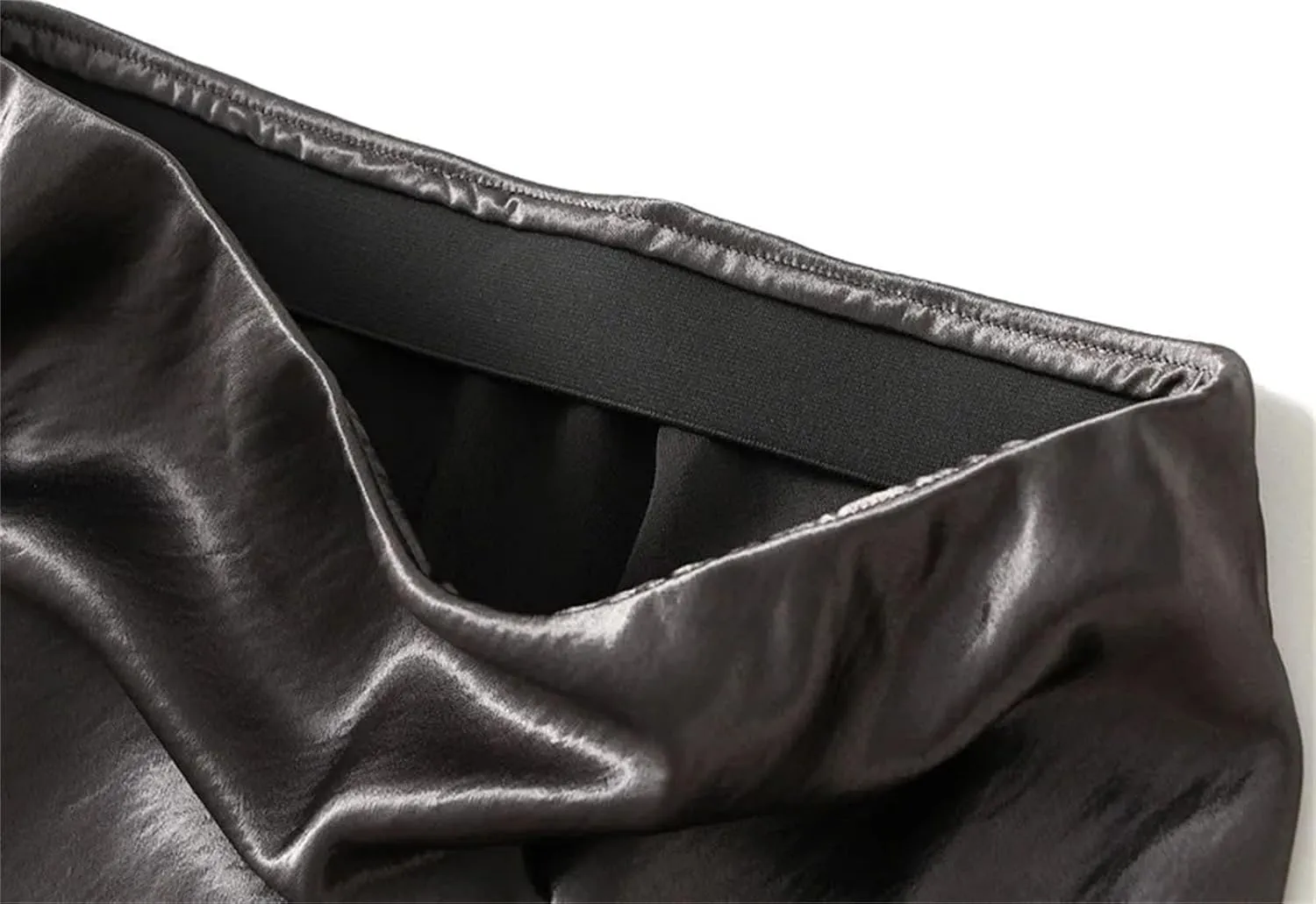 Women's Elegant Satin Skirt for Women - Pleated Flowing Tight Midi Skirt for Party