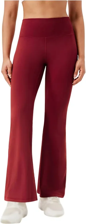 Women's Flare Leggings with Pockets Solid High Waisted Bootcut Yoga Pants Tummy Control Bell Bottom Leggings 2025