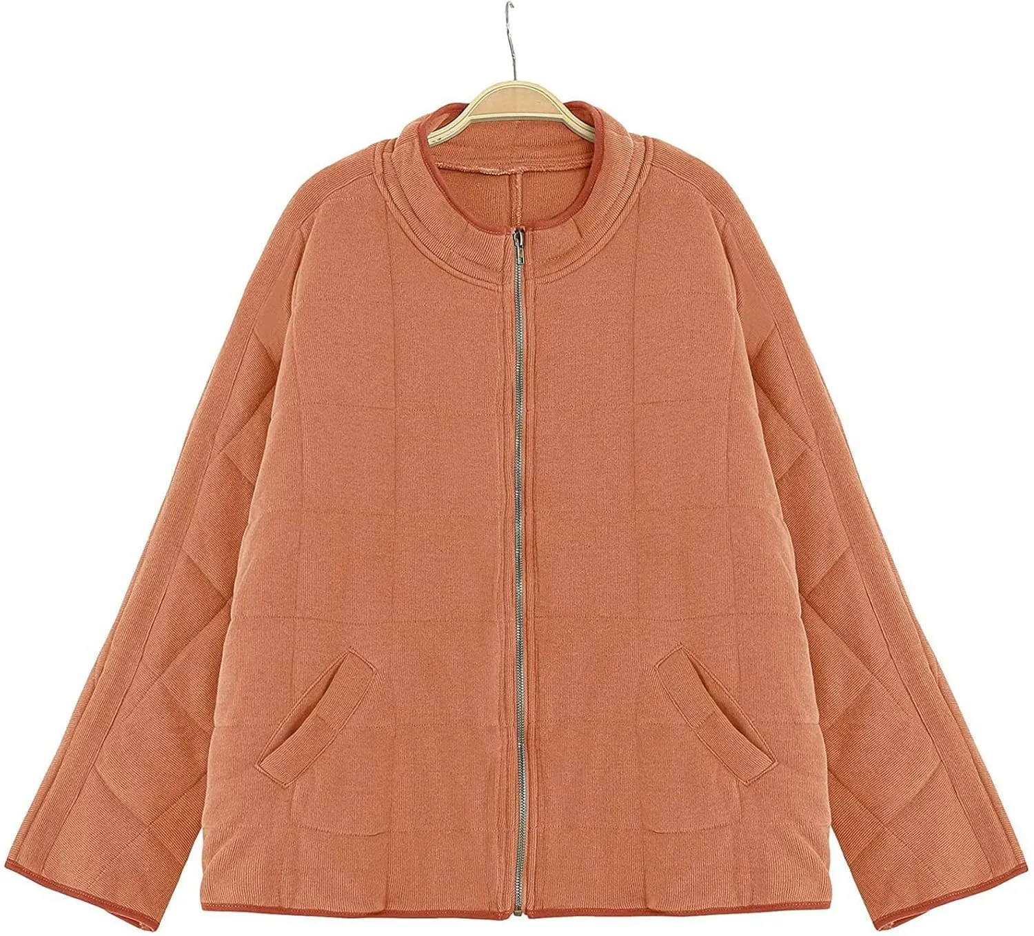 Womens Hooded Quilted Puffer Jacket Jacket Pocket Cotton Loose Jacket Winter Puffer Jacket Puffer Jacket Women