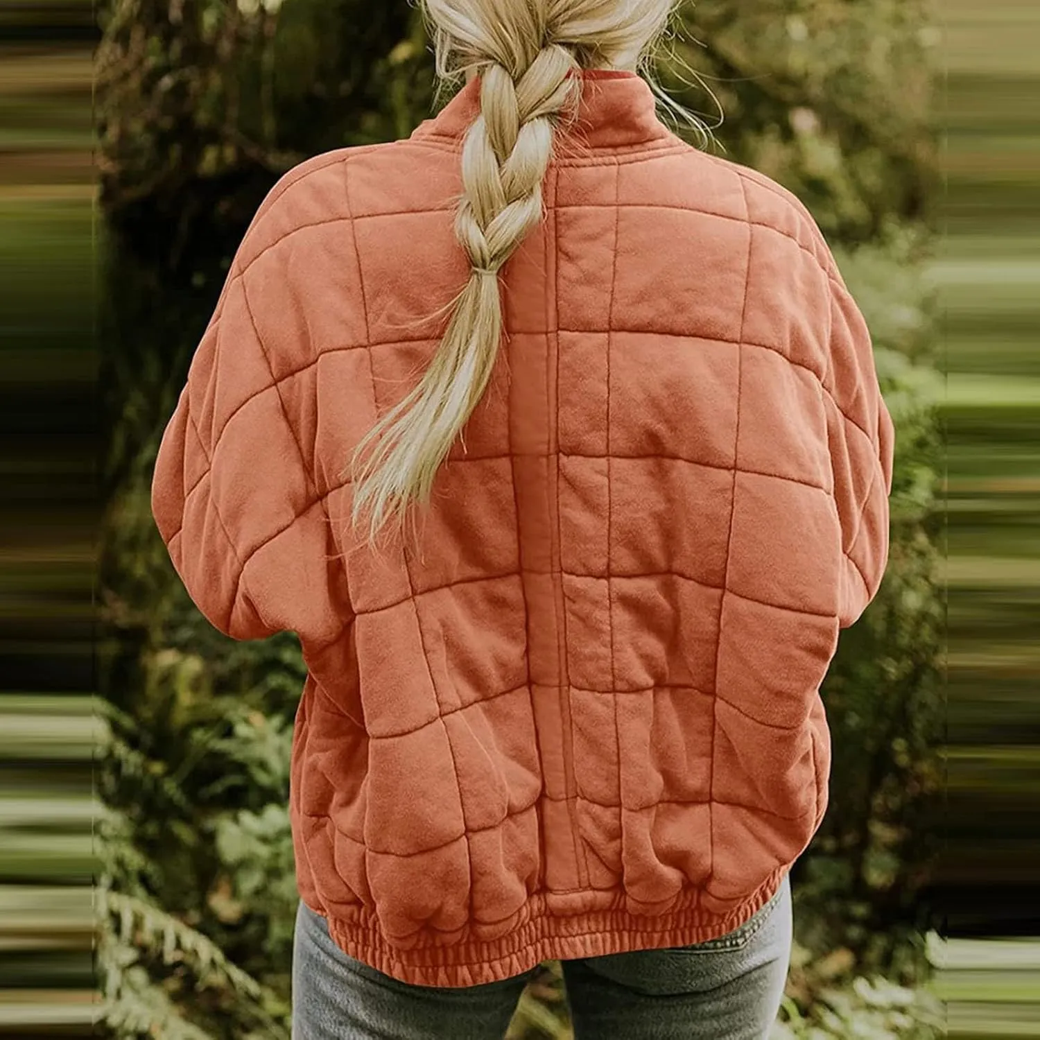 Womens Hooded Quilted Puffer Jacket Jacket Pocket Cotton Loose Jacket Winter Puffer Jacket Puffer Jacket Women