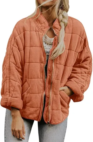 Womens Hooded Quilted Puffer Jacket Jacket Pocket Cotton Loose Jacket Winter Puffer Jacket Puffer Jacket Women