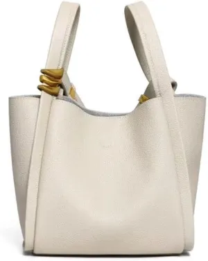 Women's Leather Shoulder Crossbody Bag Bucket Handbag Versatile Hobo Hand Carry Handle Casual Chic Stylish Elegant Luxury