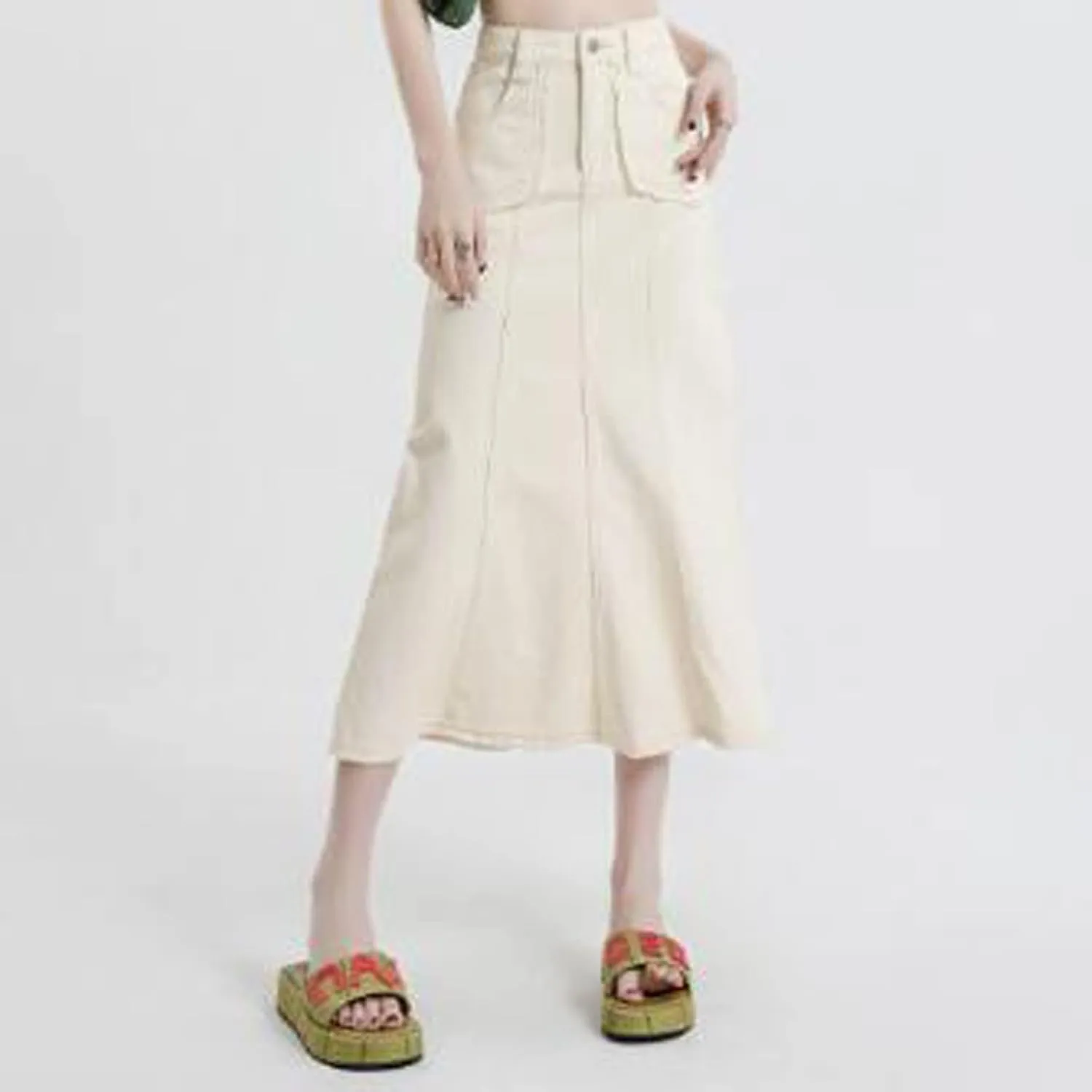 Women's Long Skirt Women's Casual Loose and Versatile Slim Fishtail Denim Skirt Wrap High Waisted Jean Skirt