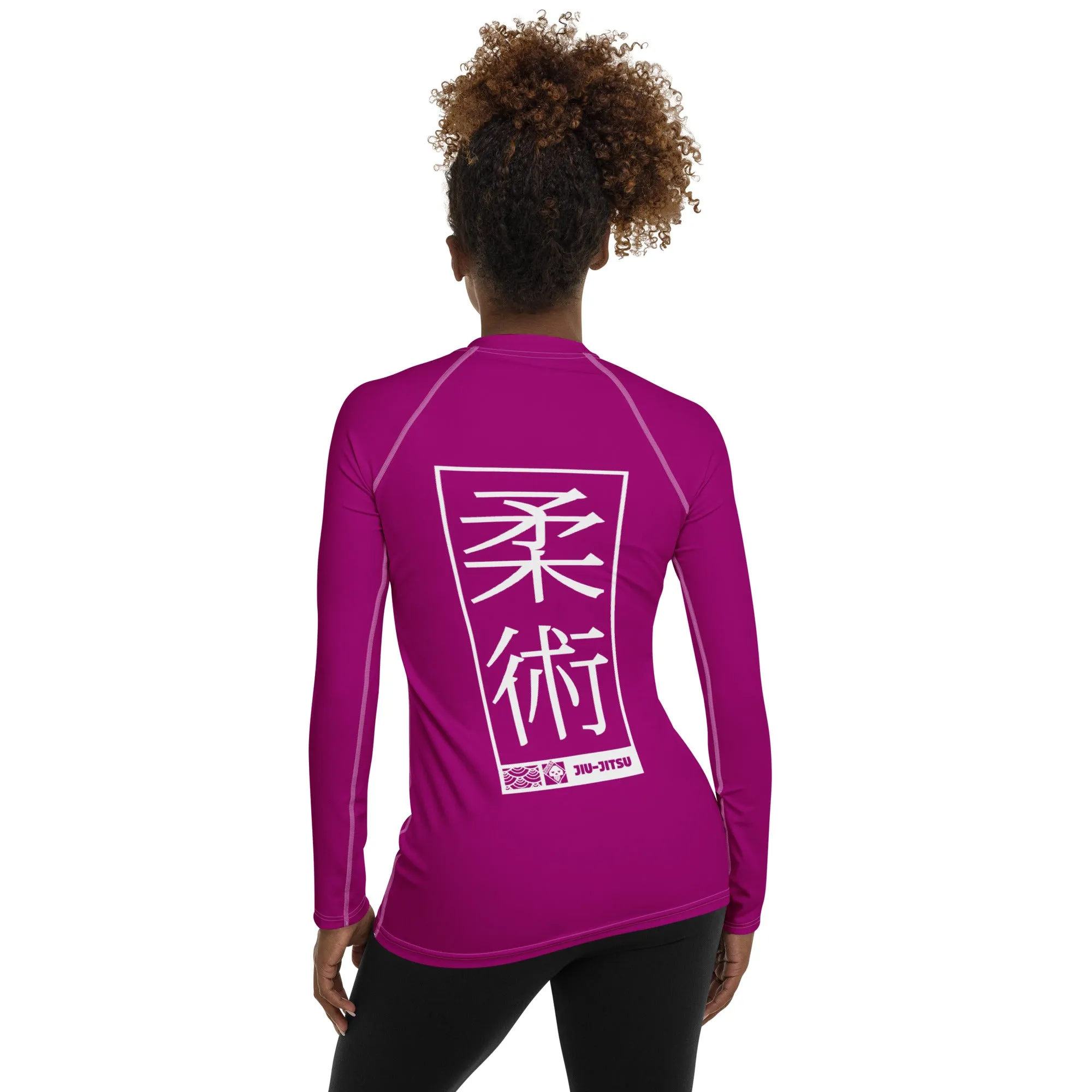 Womens Long Sleeve BJJ Rash Guard - Jiu-Jitsu 014 - Fresh Eggplant