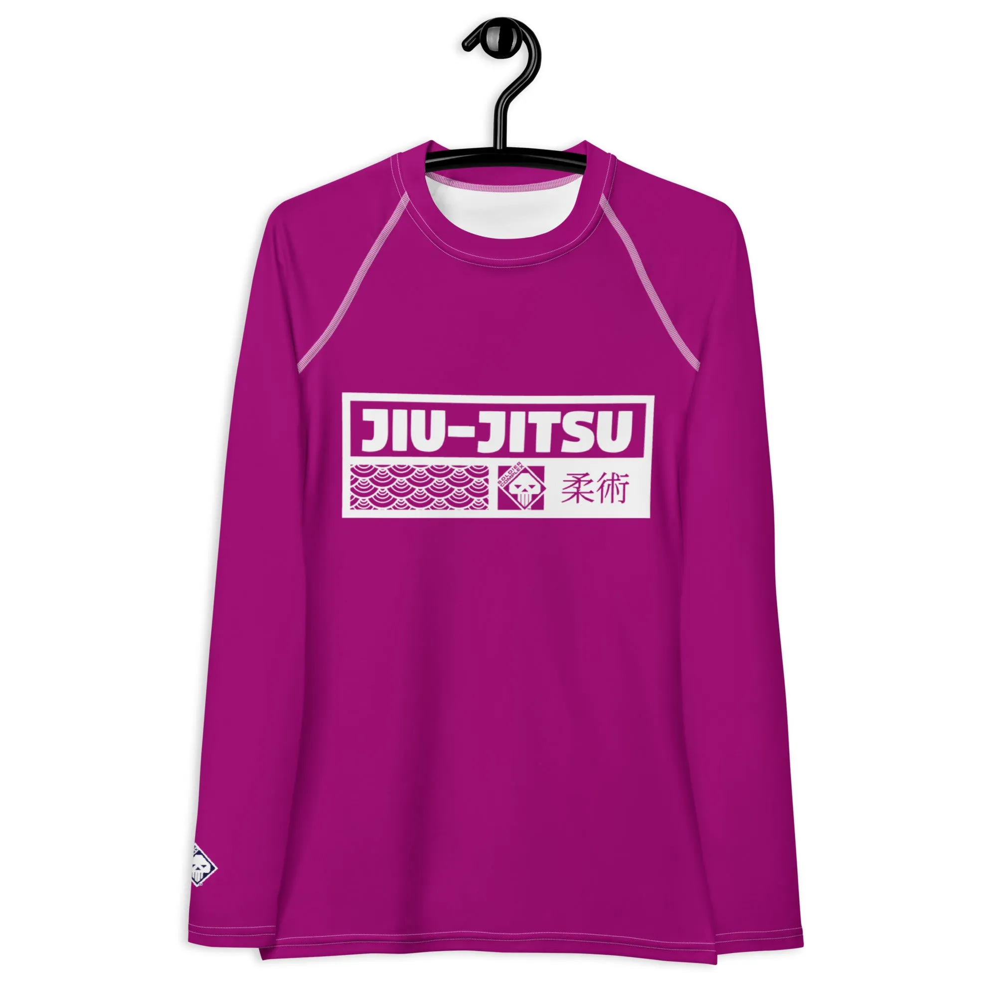 Womens Long Sleeve BJJ Rash Guard - Jiu-Jitsu 014 - Fresh Eggplant