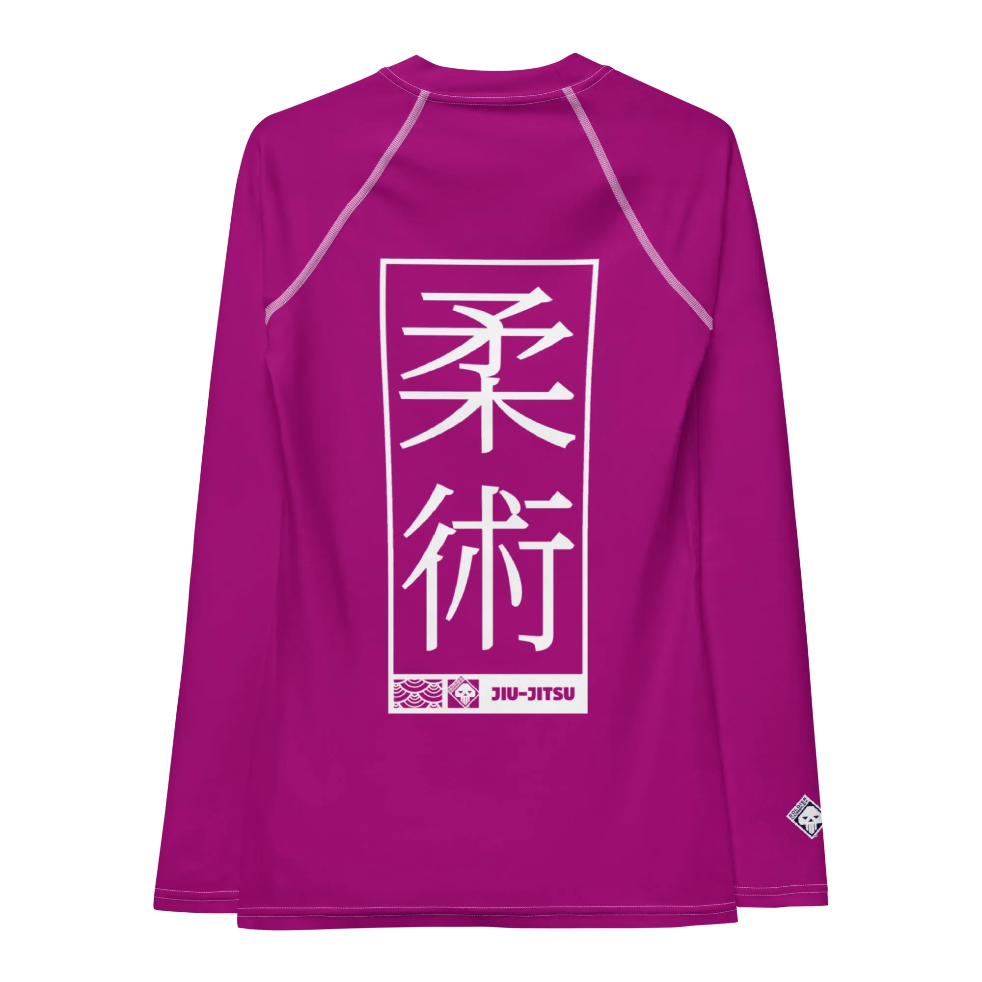 Womens Long Sleeve BJJ Rash Guard - Jiu-Jitsu 014 - Fresh Eggplant