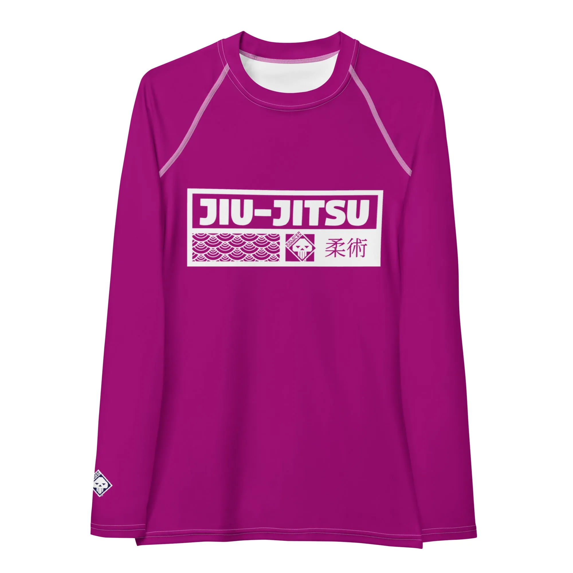Womens Long Sleeve BJJ Rash Guard - Jiu-Jitsu 014 - Fresh Eggplant