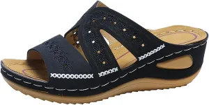 Womens Low Wedge Sandals Women's Comfortable Beach Sandals Walking Summer Beach Outdoor Water Sandals