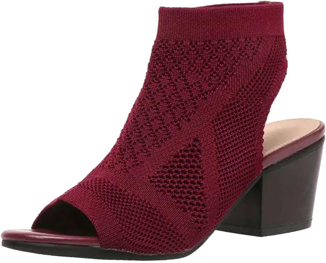 Women's Open Toe Sandal Lightweight Soft Breathable Trendy Dress Shoes Comfort Cute Smooth Low Heel Shoe