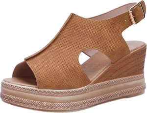 Womens Open Toe Wedges Sandals Fashion Funny Cut Out Orthopedic Comfortable Shoes 2025 Trendy Lightweight Shoes