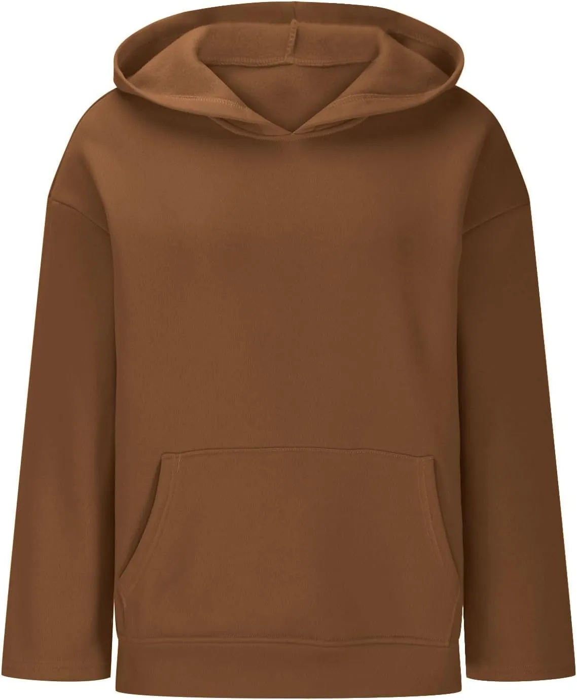 Women's Oversized Hoodies Fleece Sweatshirts Drop Shoulder Long Sleeve Sweaters Pullover Y2k Fall Outfits with Pocket