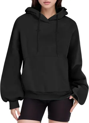 Womens Oversized Hoodies Loose Fit Fleece Sweatshirts Autumm Pullover Sweaters Teen Girls Preppy Top Clothes Womens Fall