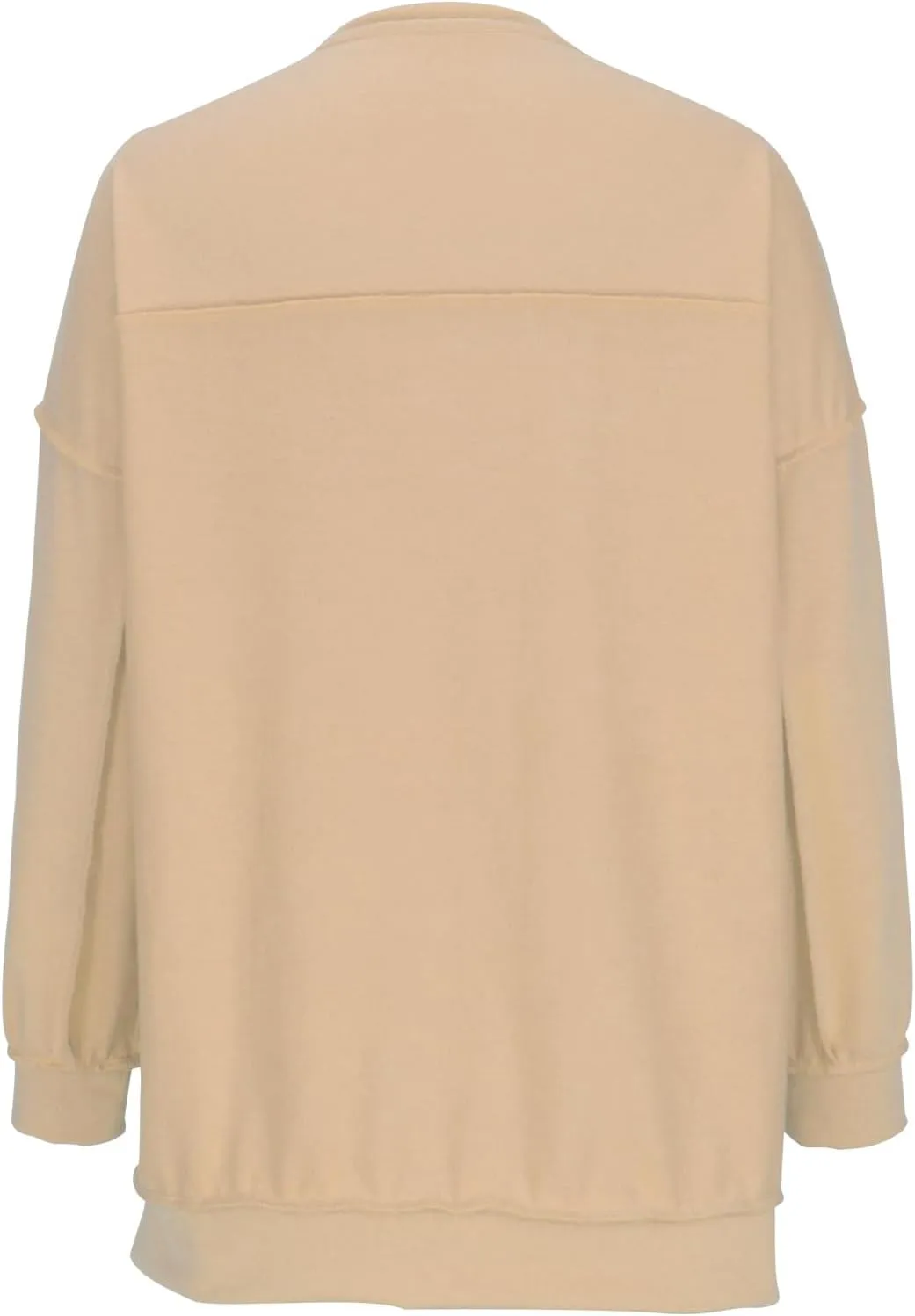 Womens Oversized Sweatshirt Casual Long Sleeve Shirts Button Henley Neck Pullover Patchwork Tunic Tops Fall Outfits