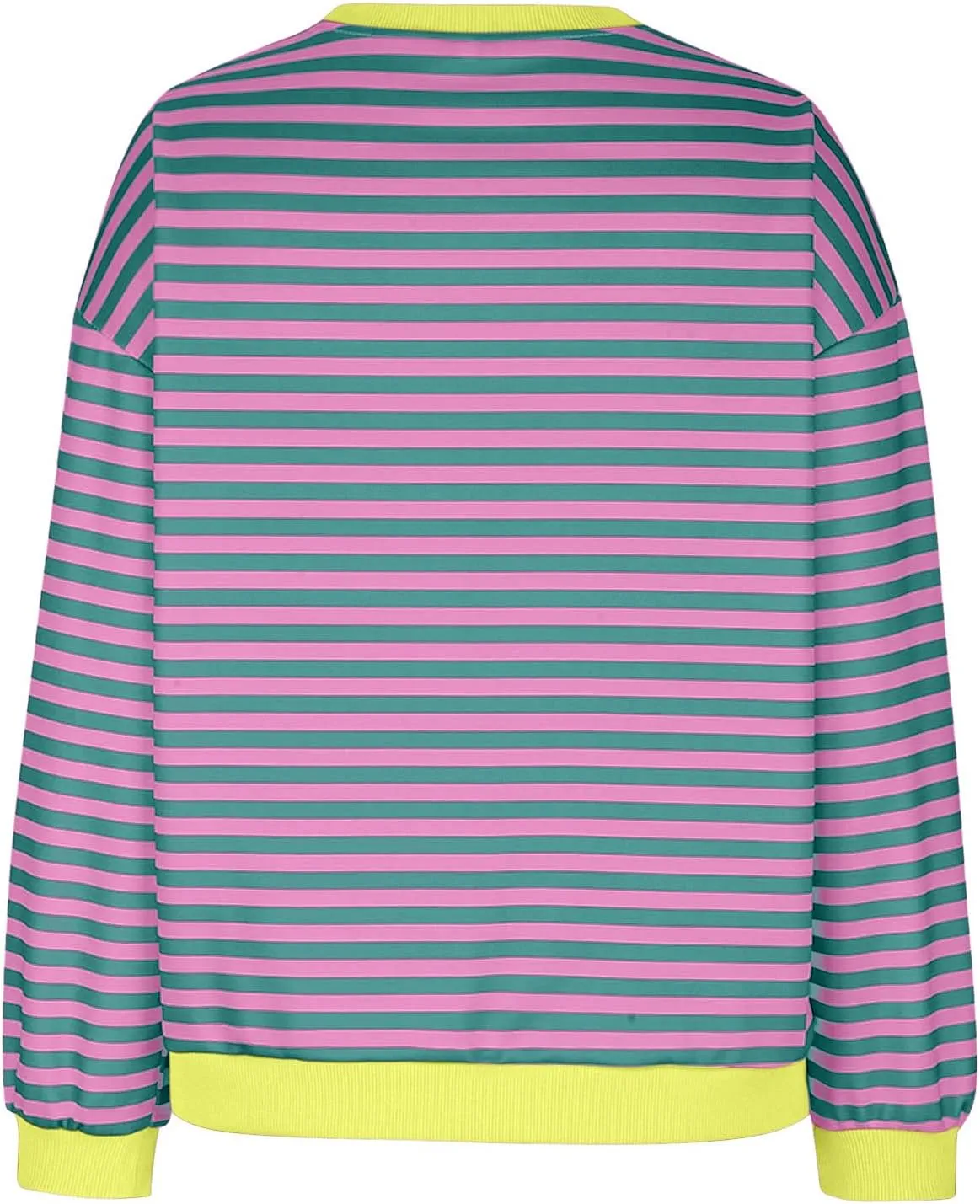 Womens Oversized Sweatshirt Long Sleeve Striped Sweatshirts Loose Fit Pullover Top Fashion Y2k Clothes Fall Outfits