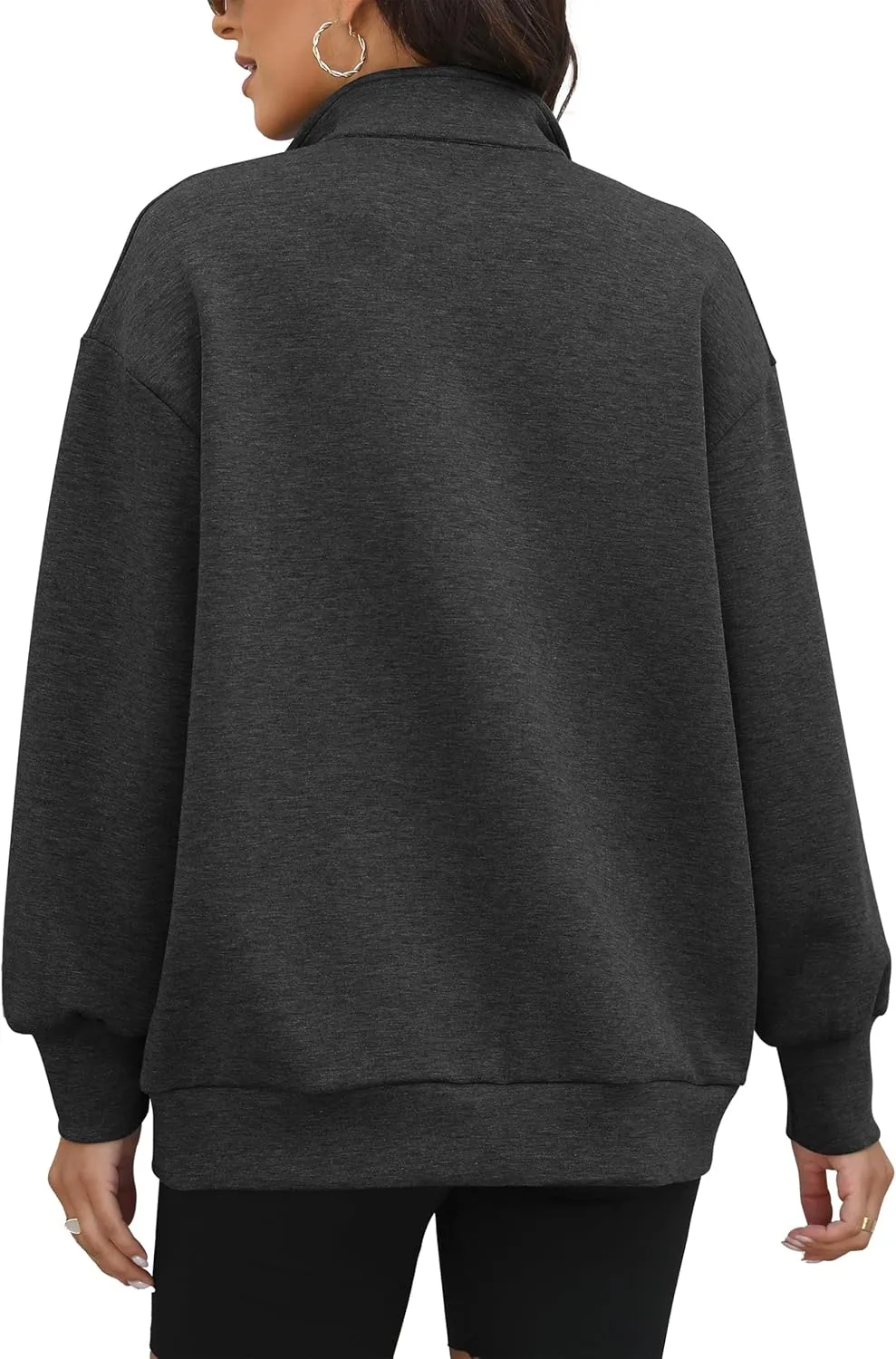Womens Oversized Sweatshirts Zip Up Hoodie Loose Fit Pullover Sweaters Long Sleeve Tops for Women Fall Fashion 2024
