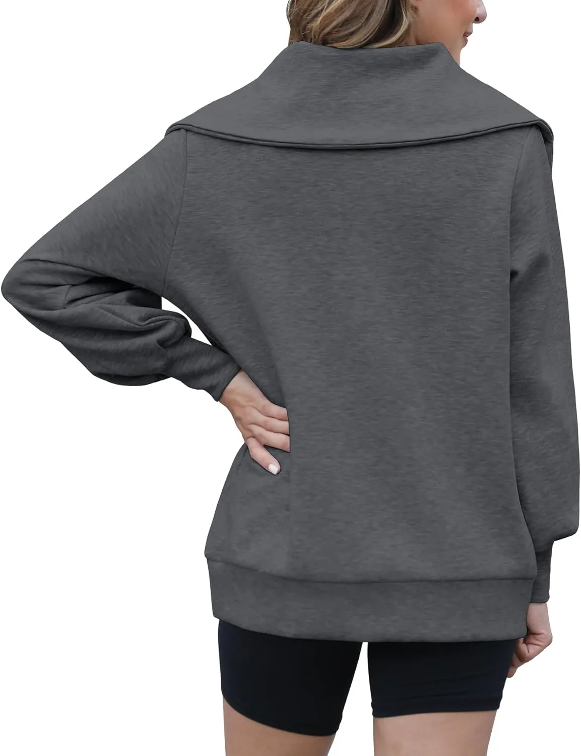 Womens Oversized Sweatshirts Zip Up Hoodie Loose Fit Pullover Sweaters Long Sleeve Tops for Women Fall Fashion 2024