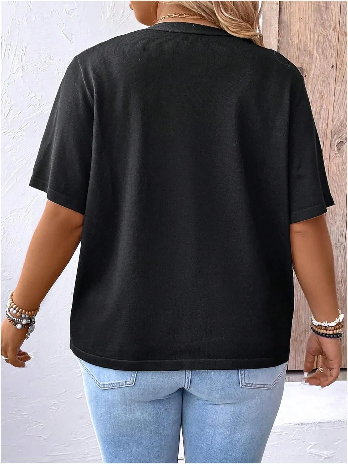 Women's Plus Size Cardigan Short Sleeve Open Front Cardigans Outerwear Summer Bolero Shrug
