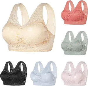 Womens Posture Correcting Bras 2025 Daisy Bra for Seniors Anti Sagging Bras Ice Silk Push Up Bras for Women