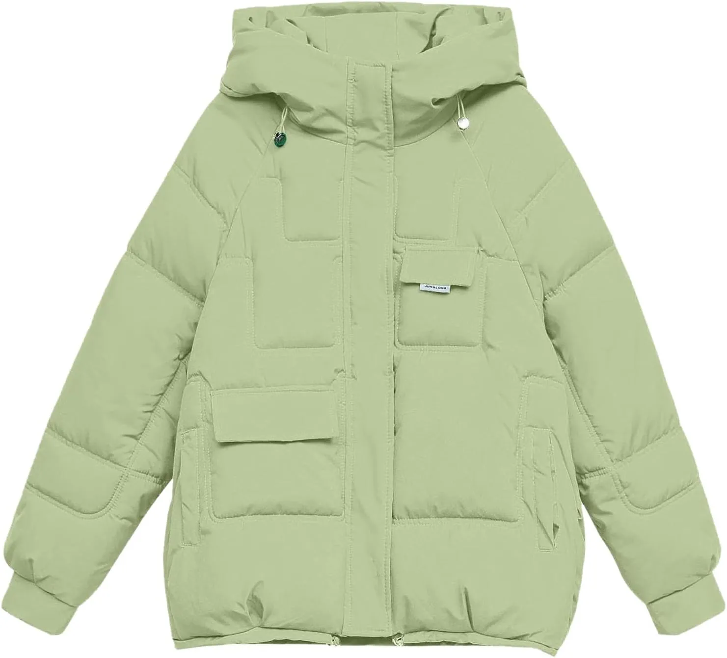 Women's Puffer Jacket Packable Quilted Light Down Jacket Oversized Short Bubble Coat Waterproof Jacket With Hood