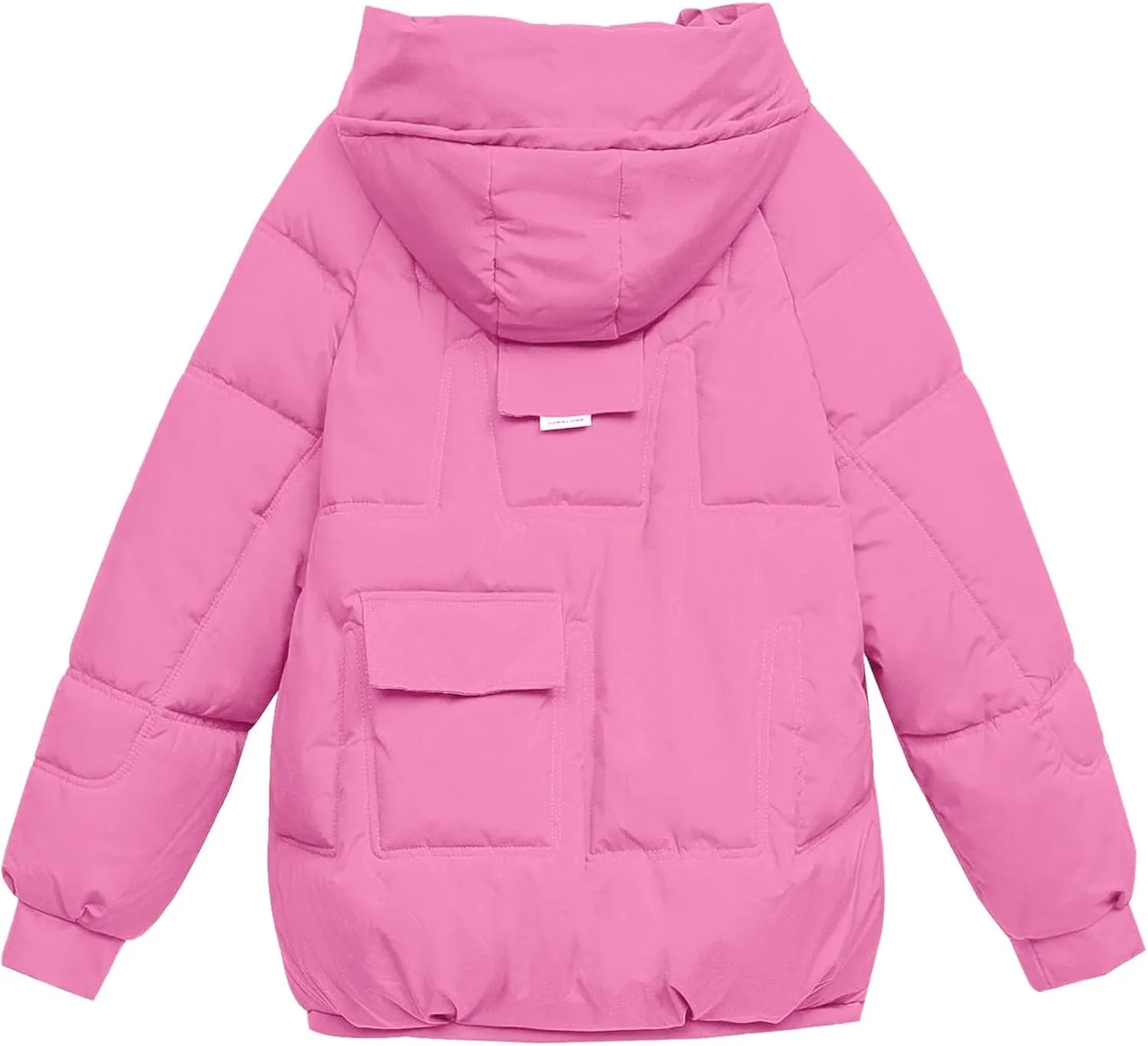 Women's Puffer Jacket Packable Quilted Light Down Jacket Oversized Short Bubble Coat Waterproof Jacket With Hood