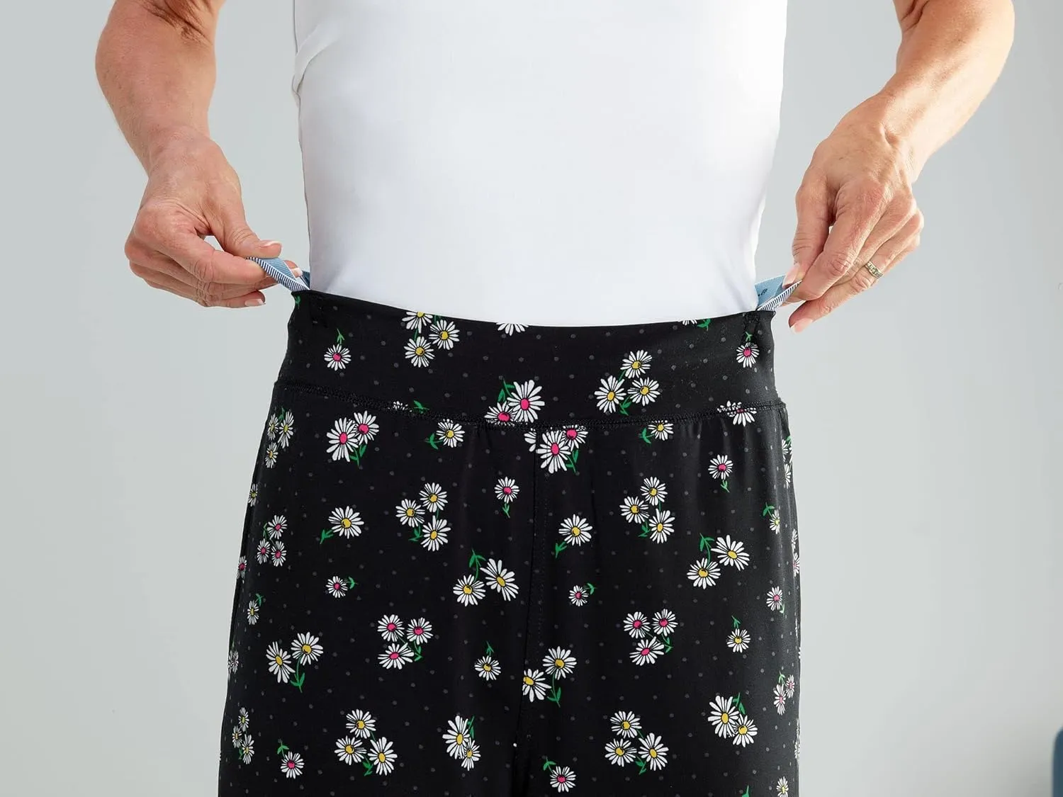Womens Self Dressing Adaptive Wide Leg Pull-On Pants