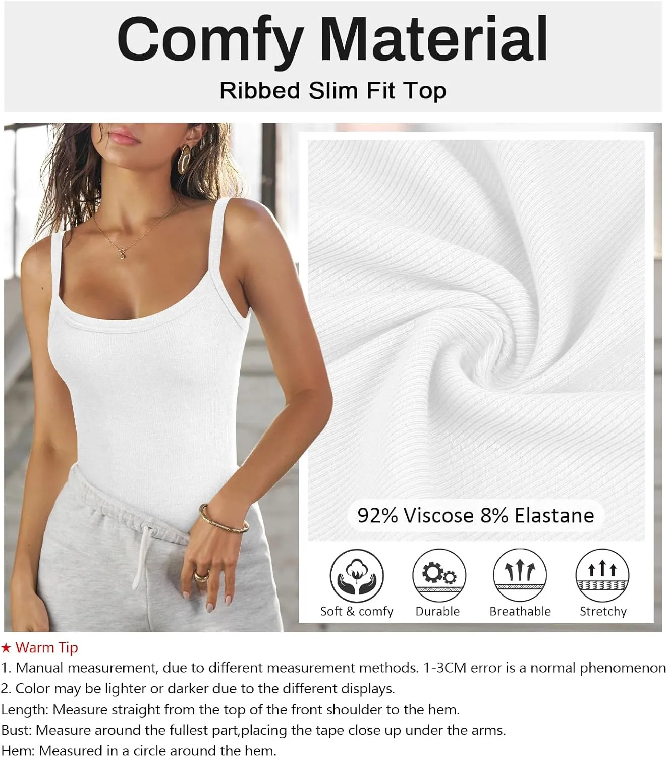 Womens Sexy Low Cut Tank Tops for Women Workout Spaghetti Strap Scoop Neck Ribbed Fitted Backless Basic Going Out Tops