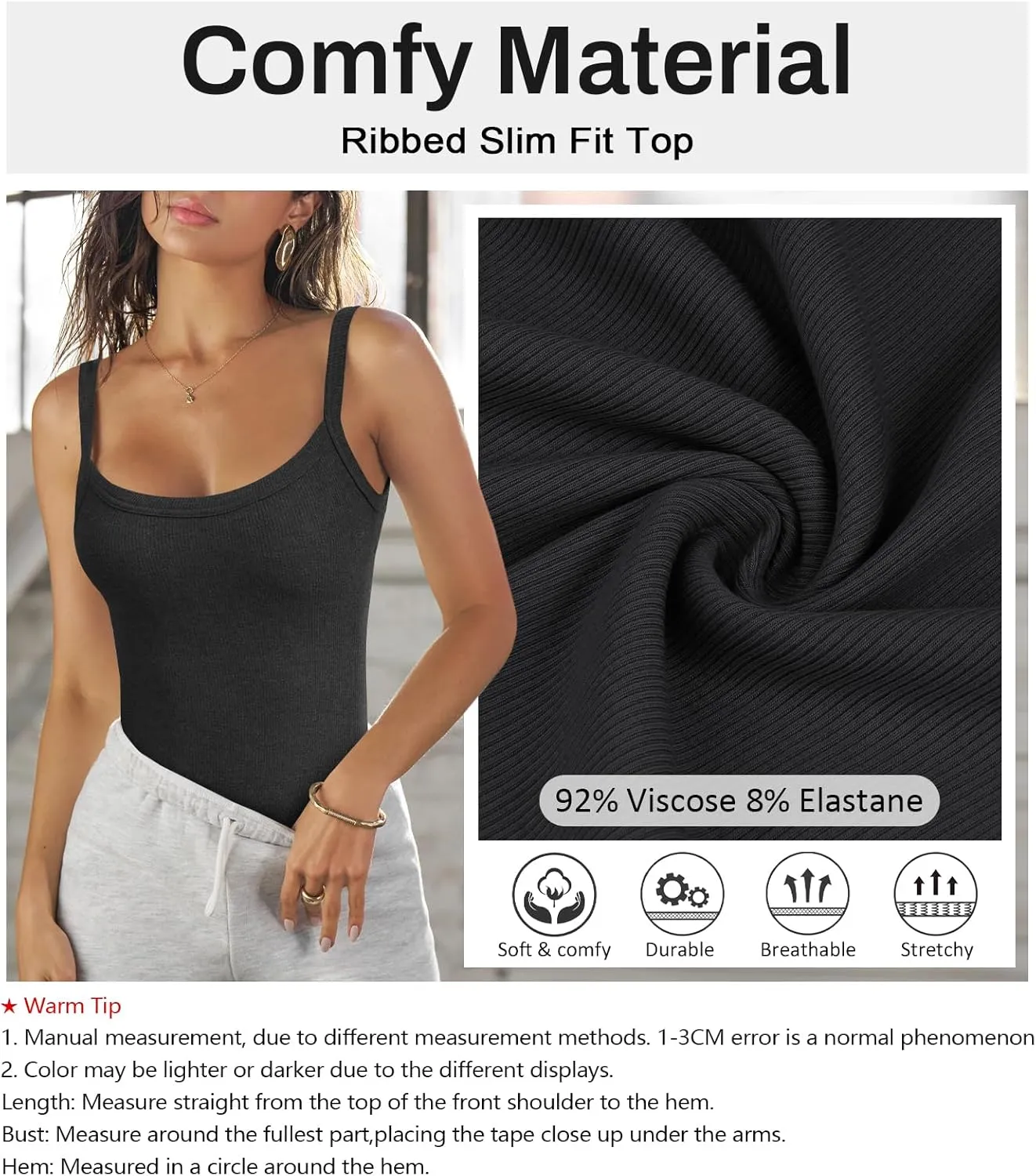 Womens Sexy Low Cut Tank Tops for Women Workout Spaghetti Strap Scoop Neck Ribbed Fitted Backless Basic Going Out Tops