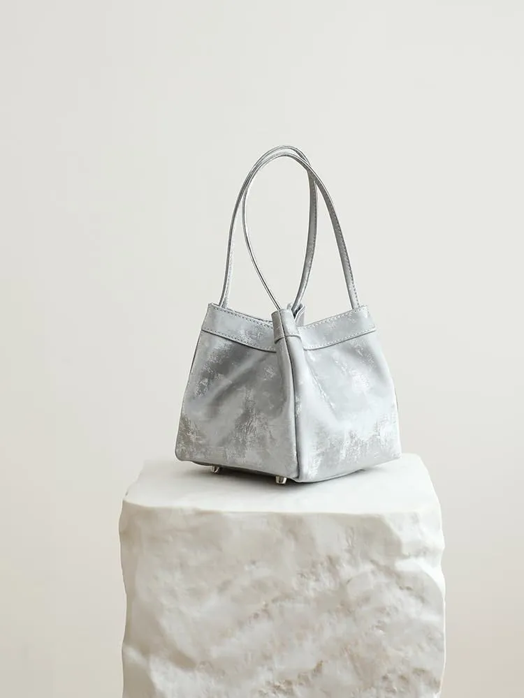 Women's Silk Bucket Box Bag Shoulder Crossbody Underarm Bag Versatile Handbag Hobo Chic Stylish Vintage Large Capacity