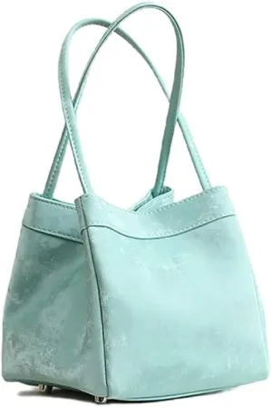 Women's Silk Bucket Box Bag Shoulder Crossbody Underarm Bag Versatile Handbag Hobo Chic Stylish Vintage Large Capacity