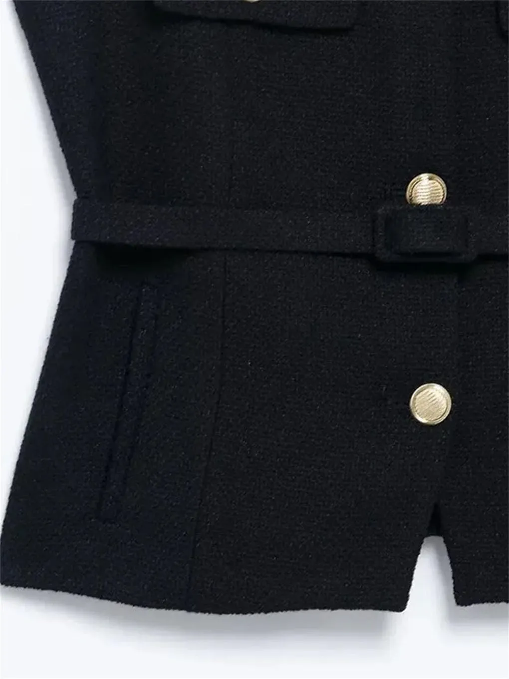Women's Slim Fit Belted Vest