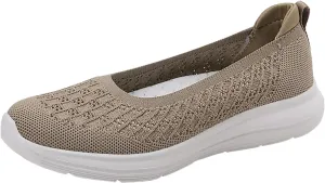 Women's Soft Orthopedic Shoes Breathable Woven Go Walking Slip On Foam Shoes Arch Support Casual Slip on Shoes for Boys