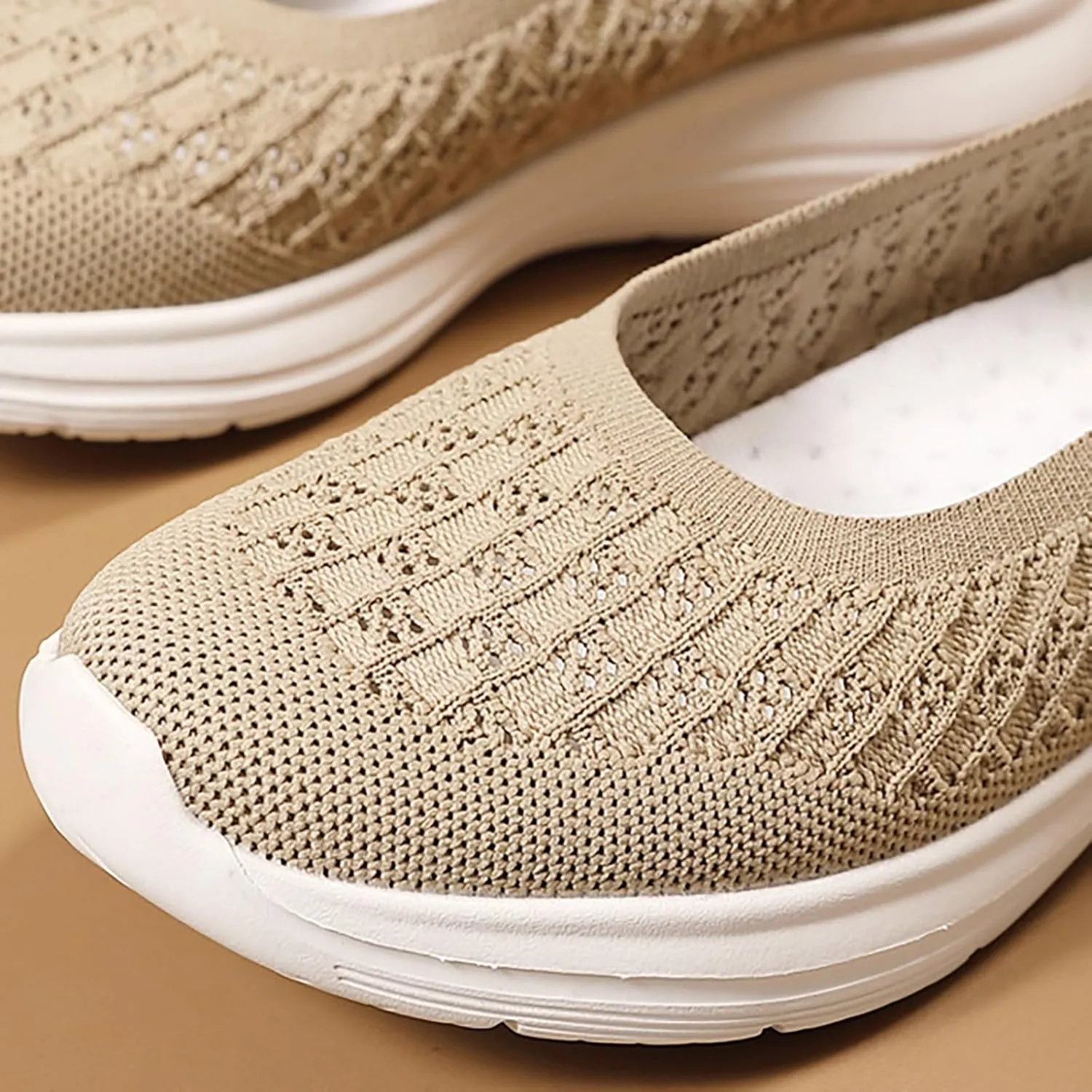 Women's Soft Orthopedic Shoes Breathable Woven Go Walking Slip On Foam Shoes Arch Support Casual Slip on Shoes for Boys