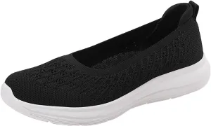Women's Soft Orthopedic Shoes Breathable Woven Go Walking Slip On Foam Shoes Arch Support Casual Slip on Shoes for Boys
