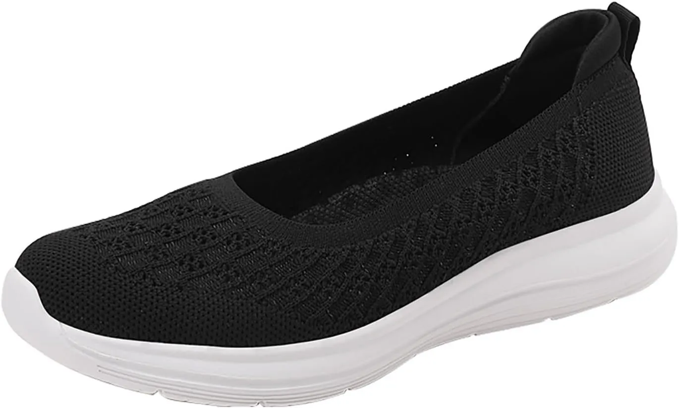 Women's Soft Orthopedic Shoes Breathable Woven Go Walking Slip On Foam Shoes Arch Support Casual Slip on Shoes for Boys