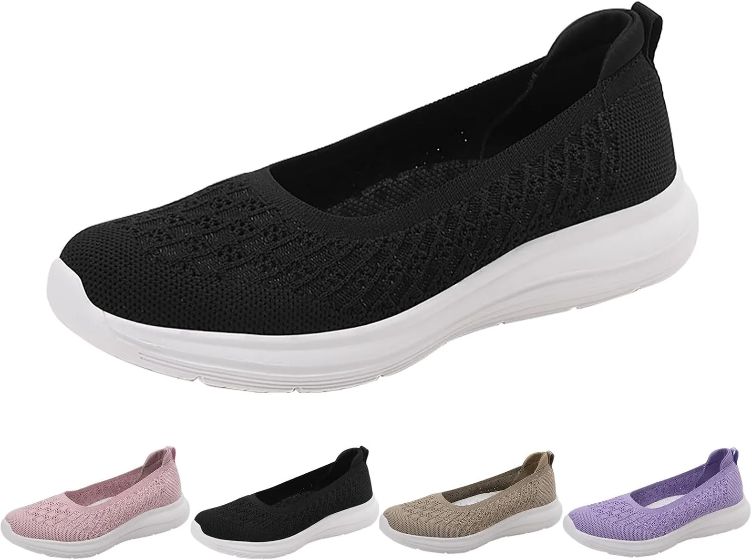 Women's Soft Orthopedic Shoes Breathable Woven Go Walking Slip On Foam Shoes Arch Support Casual Slip on Shoes for Boys