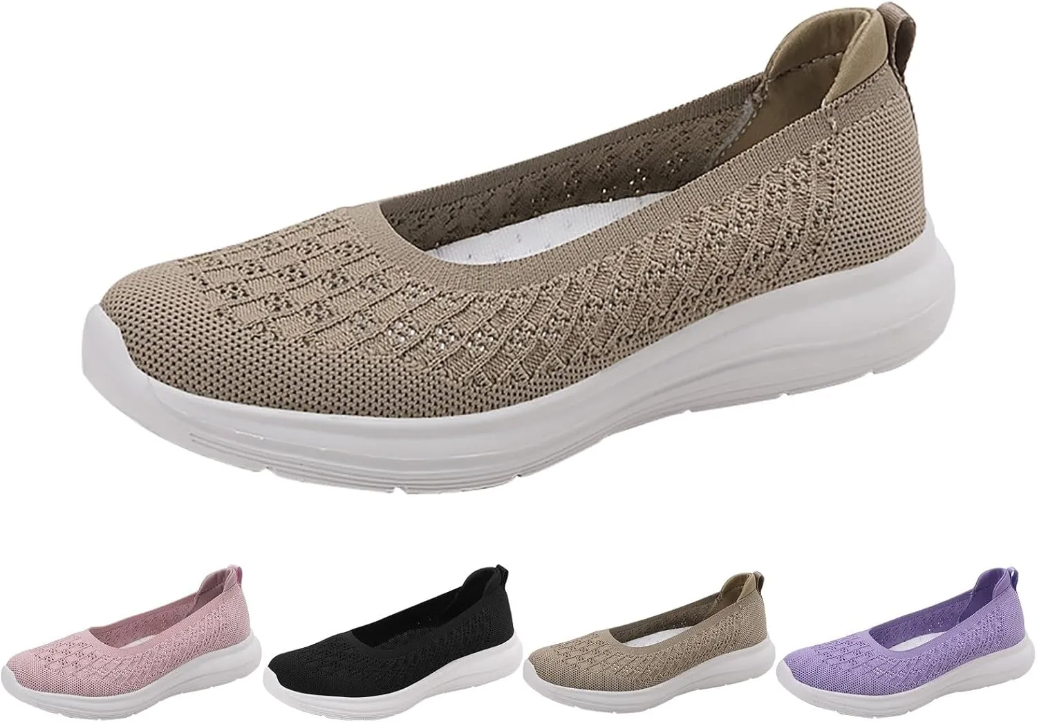 Women's Soft Orthopedic Shoes Breathable Woven Go Walking Slip On Foam Shoes Arch Support Casual Slip on Shoes for Boys