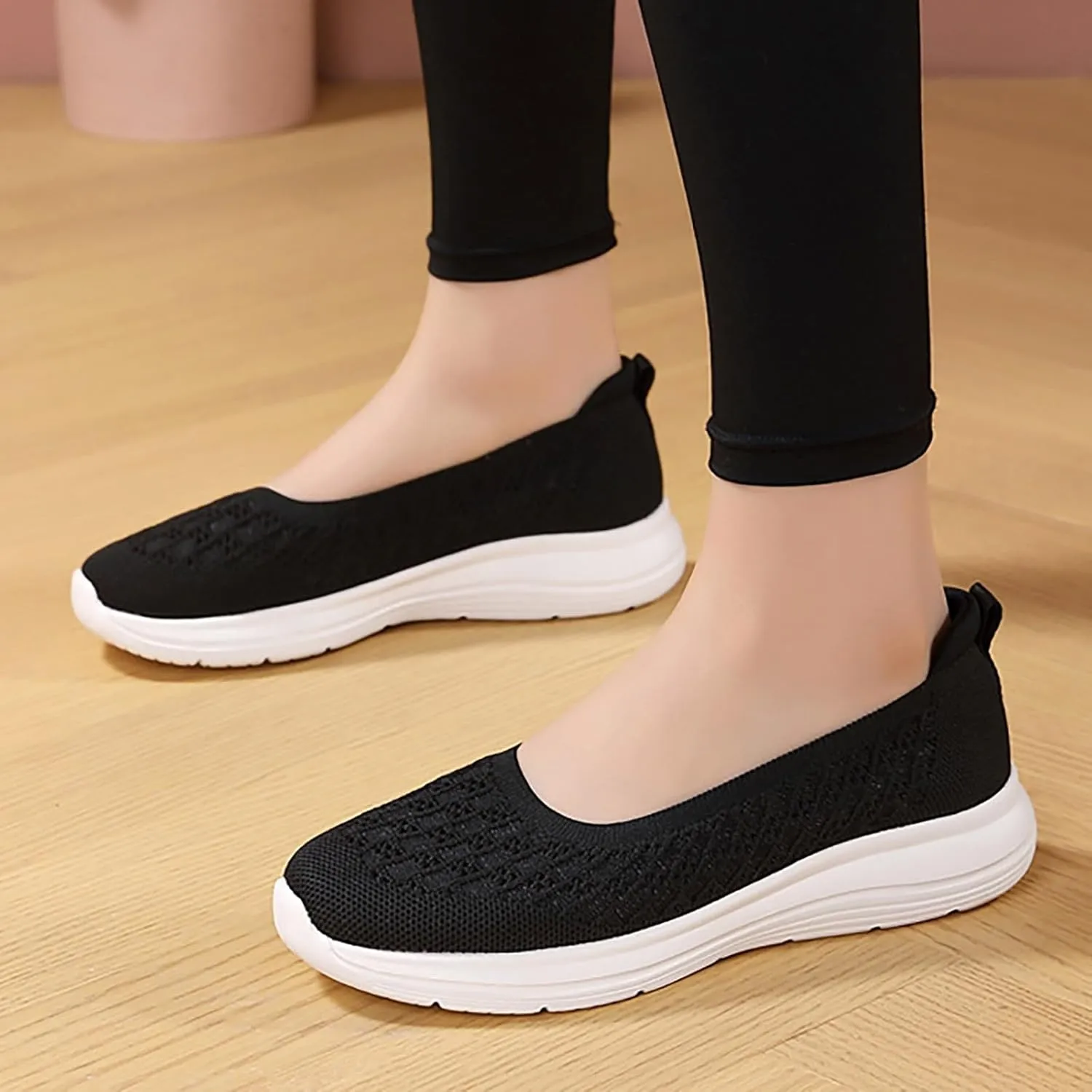 Women's Soft Orthopedic Shoes Breathable Woven Go Walking Slip On Foam Shoes Arch Support Casual Slip on Shoes for Boys