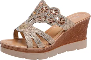 Womens Western Sandals Cut Out Arch Support Orthopedic Comfortable Sandal Vintage Boho Wedges Shoes
