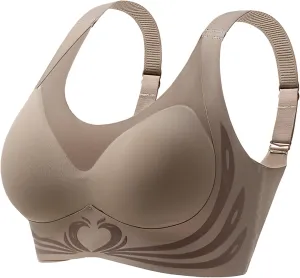 Womens Wireless Push Up Bra Seamless Super Gather Bra Anti Sagging Breasts Pushup Lifting Support Bras for Older Women
