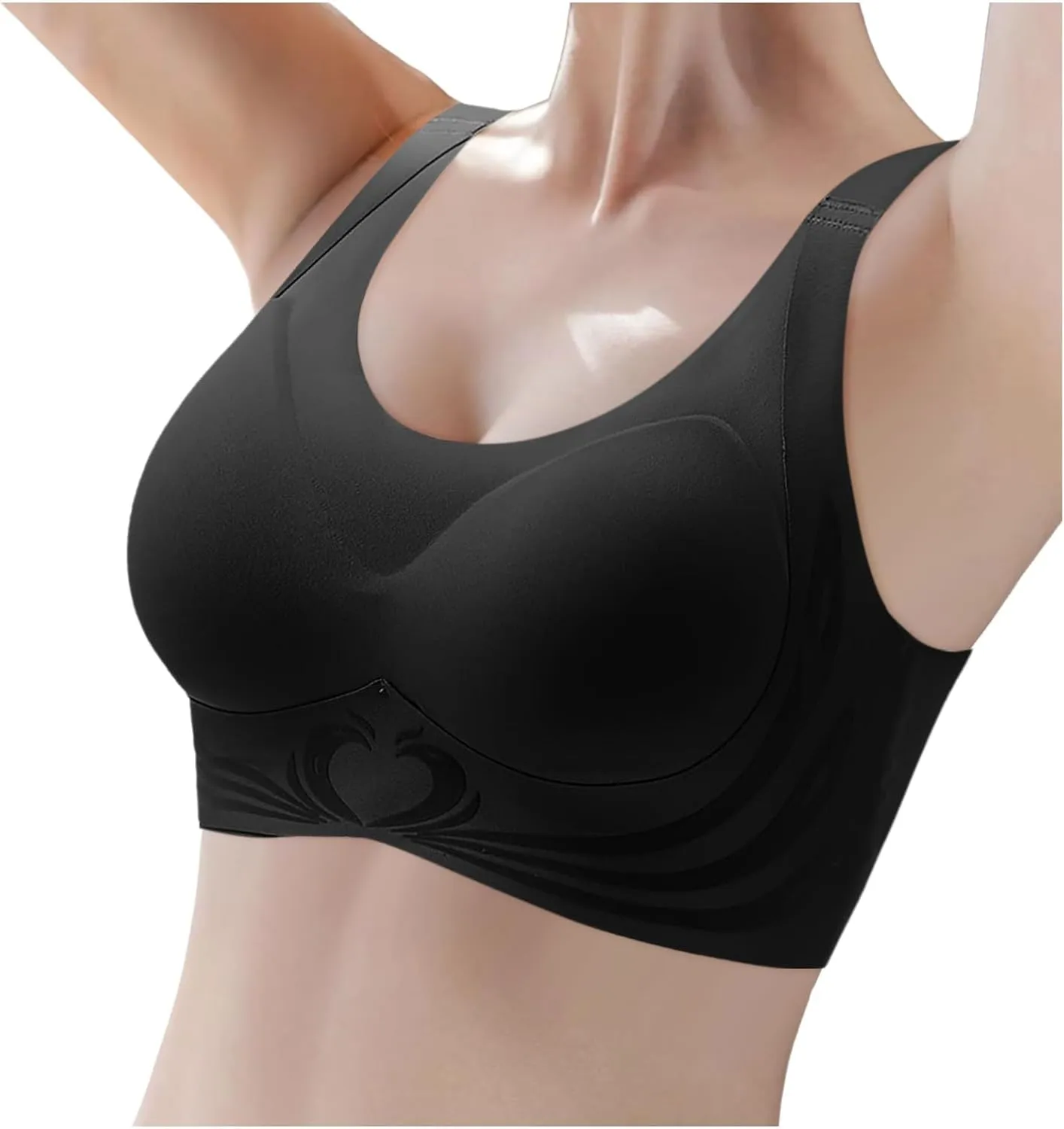 Womens Wireless Push Up Bra Seamless Super Gather Bra Anti Sagging Breasts Support Pushup Lifting Bras for Older Women
